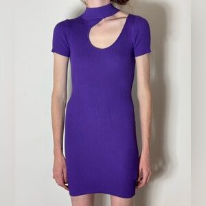 Purple Ribbed Mini Dress by Forever 21
